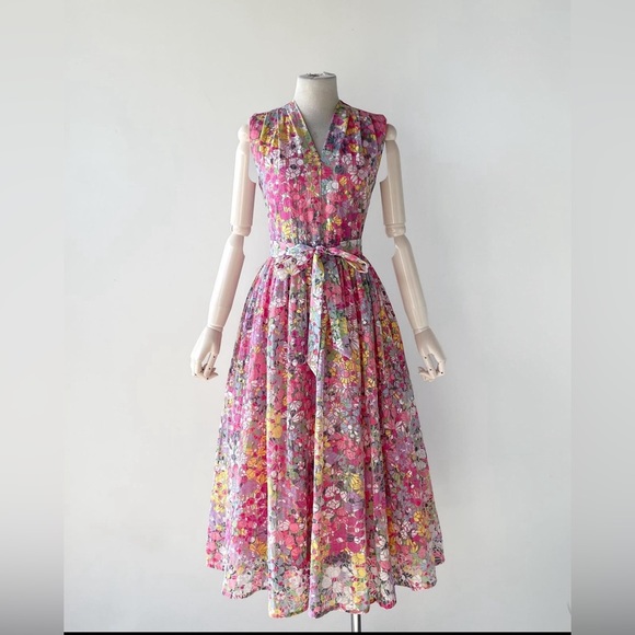 kate spade Dresses & Skirts - KATE SPADE Belted Floral Midi Dress